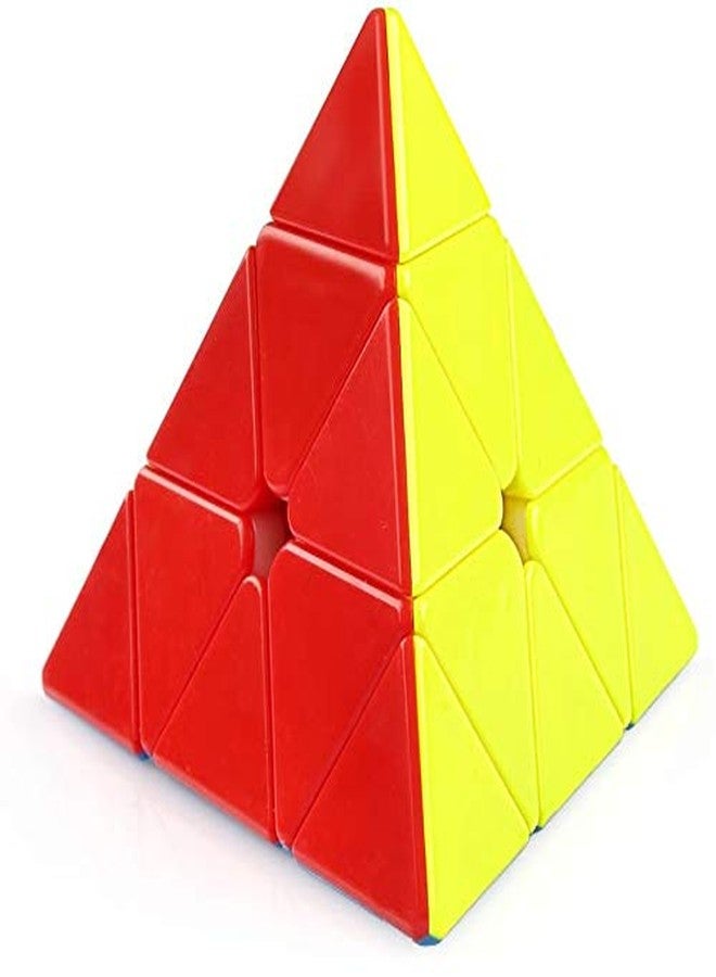 مجموعة مكعبات أوثفورت كومبو المكونة من مكعب 3x3x3 ومكعب أحجية بيرامينكس الهرمي المثلث عالي السرعة بدون ملصقات (قطعتان) - Image 2